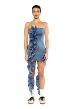 Wild Cascade Denim Sculpt Dress