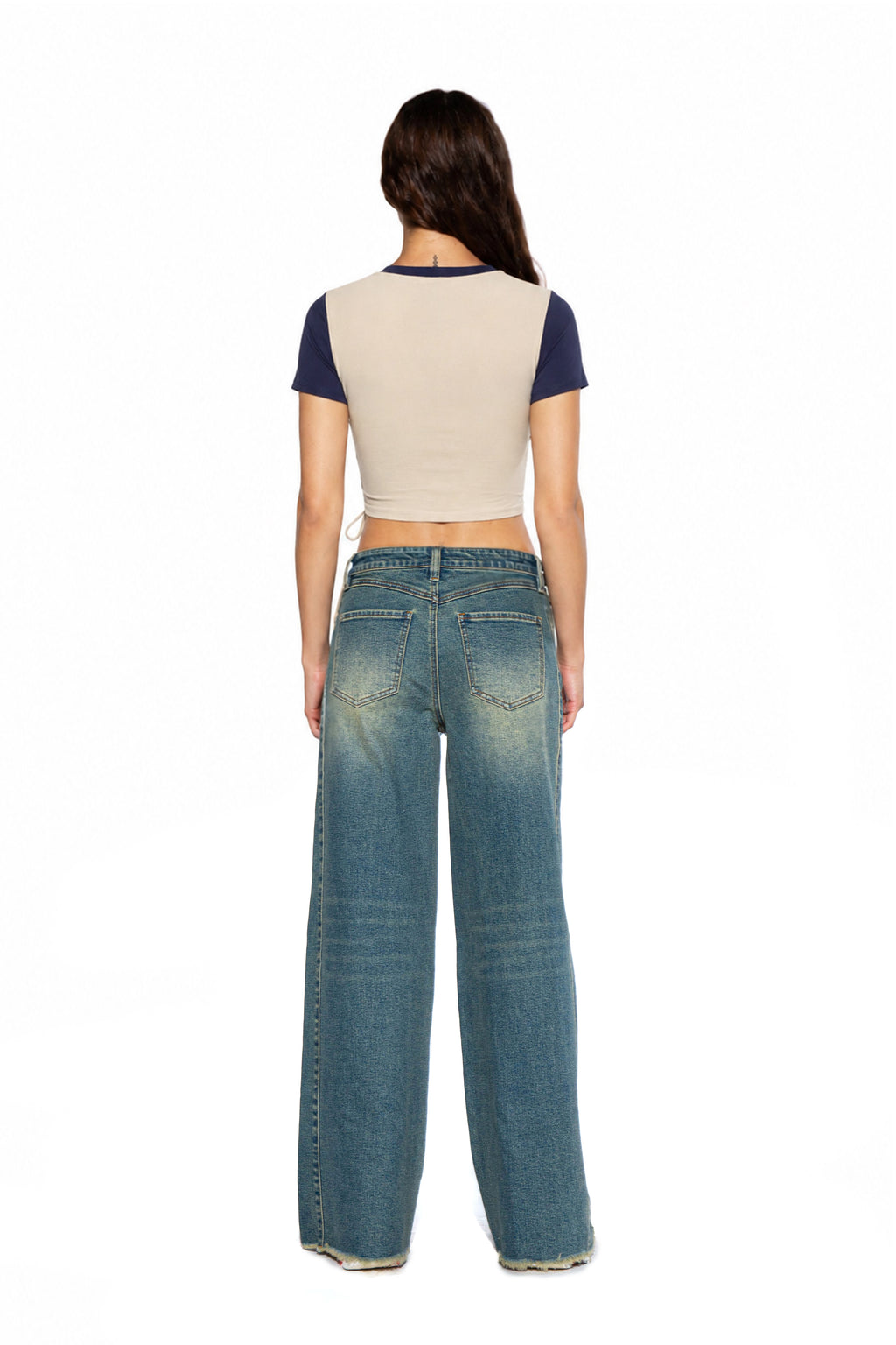 Low Rise Relaxed Fit Straight Legs Denim Jeans