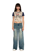 Low Rise Relaxed Fit Straight Legs Denim Jeans