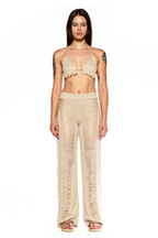 Fringe Flow Distressed Knit Halter Set