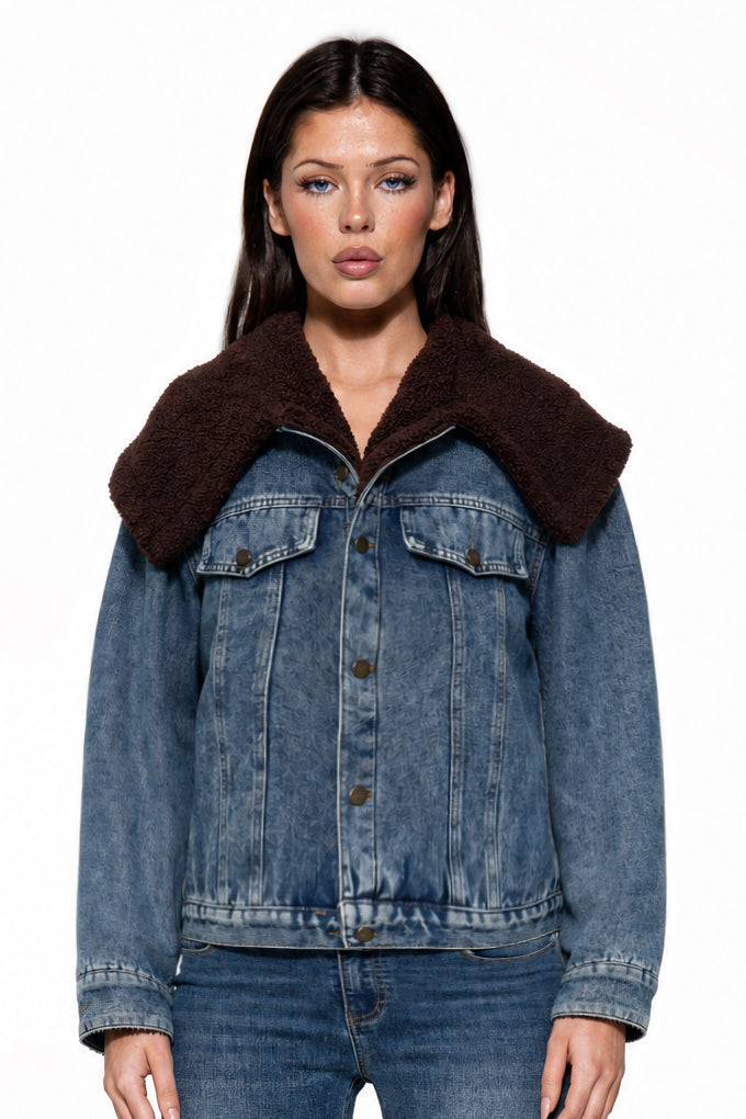 DENIM/BROWN