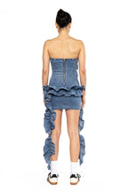 Wild Cascade Denim Sculpt Dress