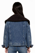 DENIM/BROWN