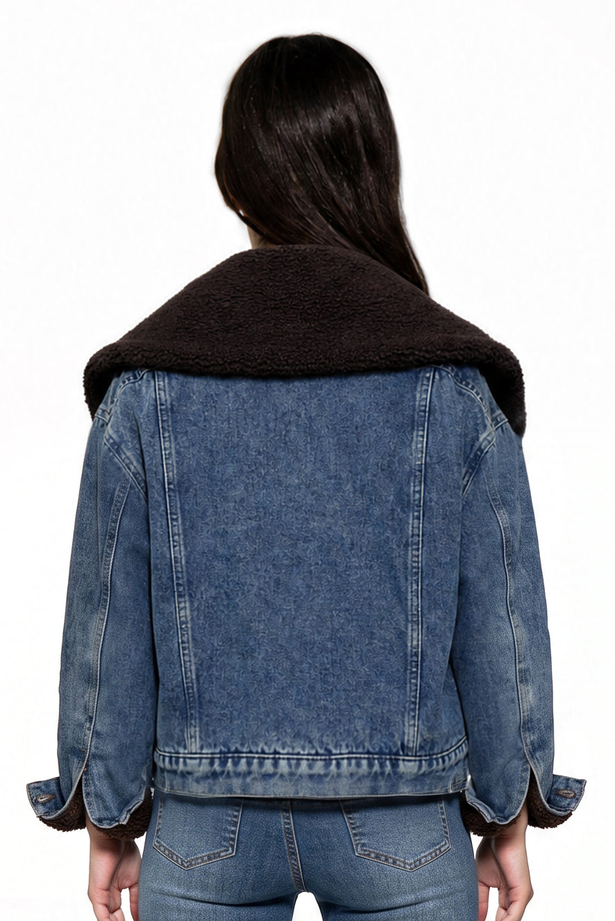 DENIM/BROWN